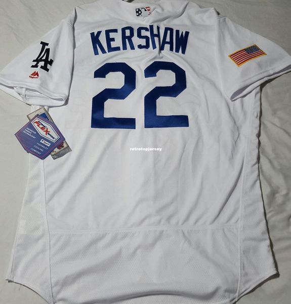 

#22 clayton kershaw los angelesflex / cool base jersey mens stitched wholesale big and tall size xs-6xl baseball jerseys, Black;blue