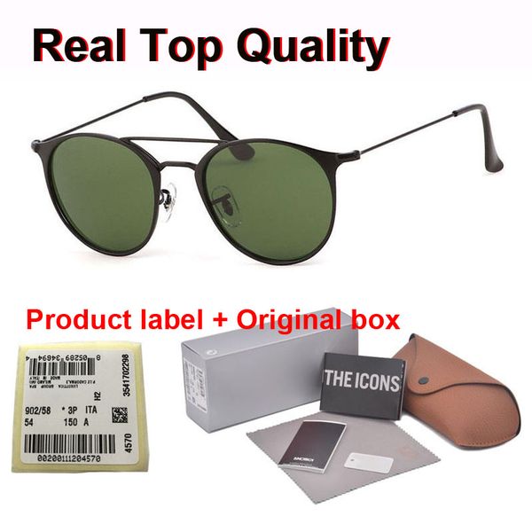 

brand designer fashion men women sunglasses alloy frame uv400 glass lens sport vintage sun glasses retro eyewear with case and box, White;black