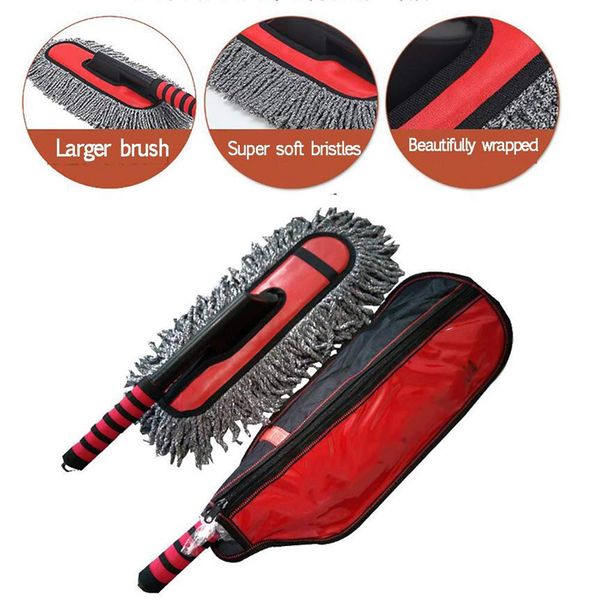 

wax tow microfiber car wash brush, dust-car wash mop, profession and detachable handle