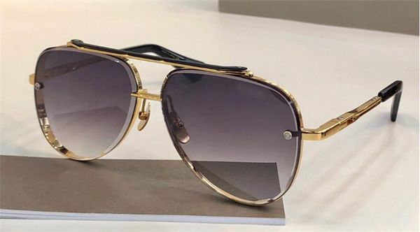 homens novo óculos de sol design de metal do vintage oito copos de moda piloto estilo frameless UV 400 lente com caso