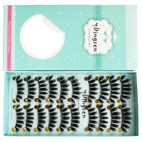 

false eyelashes 10 pairs 3d soft wispy fluffy lashes extension faux mink hair natural messy eyelash crisscross eye makeup tools