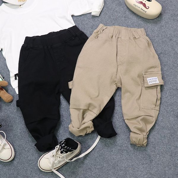 

only pant 1pc 90-130cm height new 2019 autumn boys cargo pants children spring autumn pant boys trousers, Blue