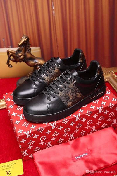 

19fw spring/autumn breathable mens shoes 2018 lace up men canvas shoes luxury brands men shoe designers male sneaker madak, Black