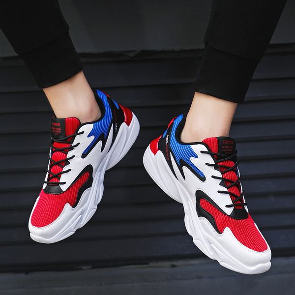 

2020 men's running shoes, breathable, mesh, height increasing, shoes, comfortable, lightweight, for outdoor sports
