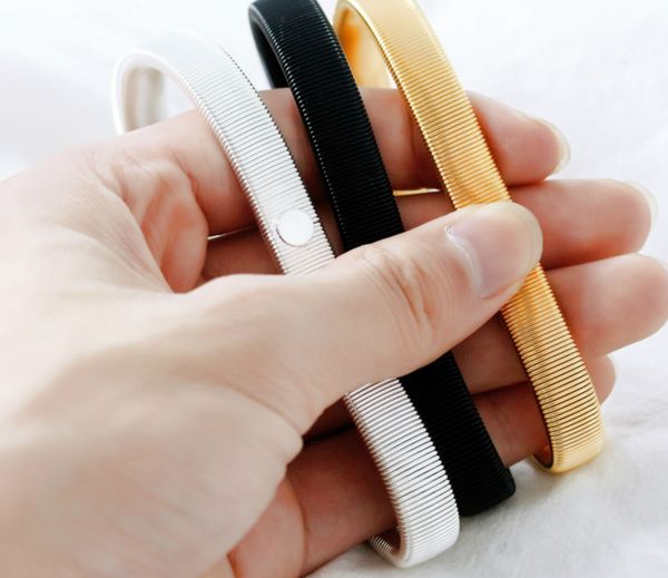 

elastic bracelets stretch armband sleeves arm warmer shirt sleeve holder metal anti-slip elasticated bands bracelets gifts, Black