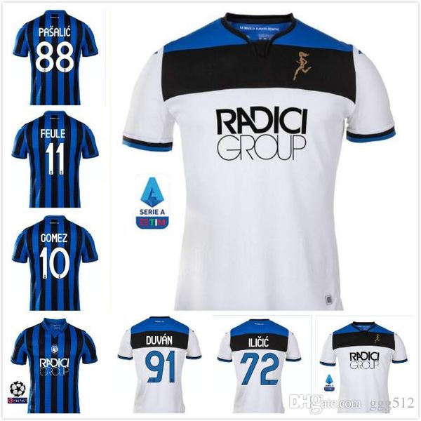 

2019 2020 atalanta b.c. home soccer jerseys .muriel ilicic gomez feule duvan de room pasalic custom 19 20 atalanta bc away football shirt, Black;yellow