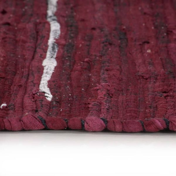 

chindi rug hand woven cotton 160x230 cm burgundy wall stickers