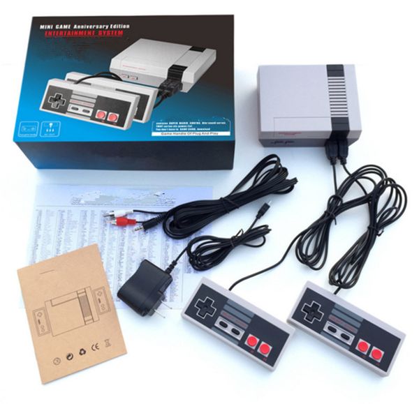 Il sistema di intrattenimento con console di gioco portatile Mini TV può archiviare 620 giochi classici con 2 controller per NES Games Palnt.