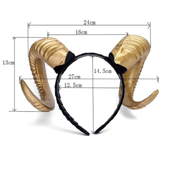 

elk horn sheep witch ram goat horn headband headwear halloween party xmas cosplay