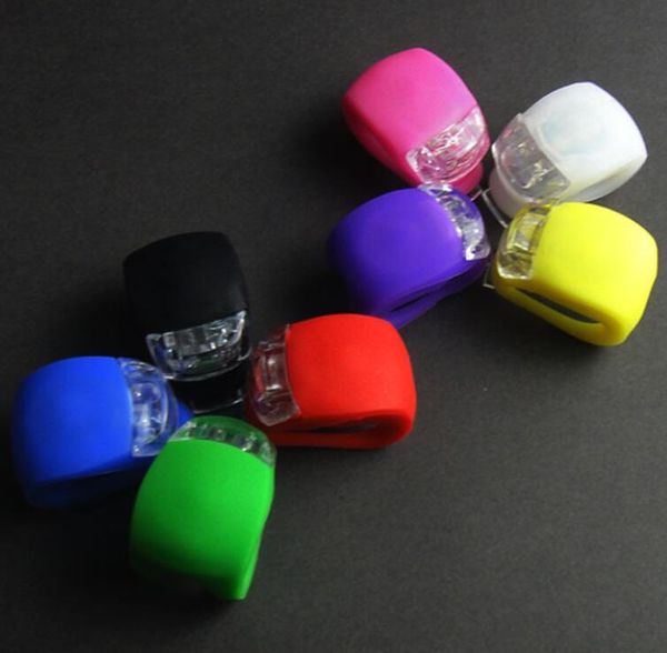 

silicone bike bicycle cycling head front rear wheel led flash bicycle light lamp bike warning lights led bike lights