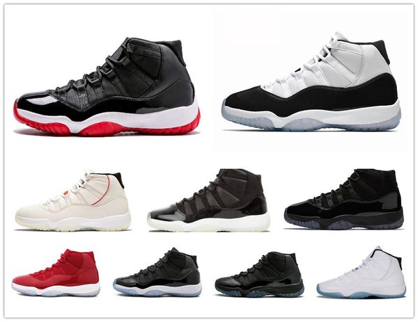 

11 mens 11s basketball shoes new concord 45 platinum tint space jam gym red win like 96 xi designer sneakers men sport shoes