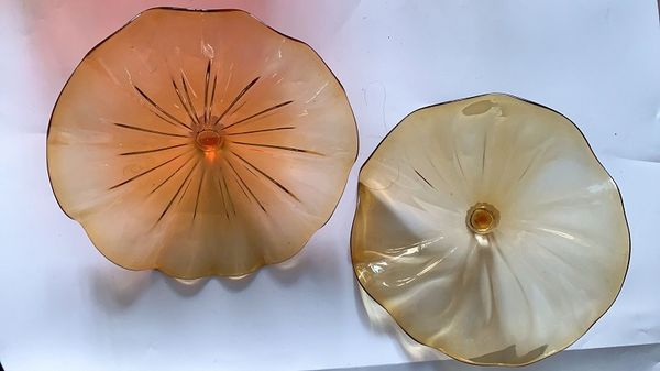 

custom made hand blown glass hanging wall plates modern wall light crystal decoration