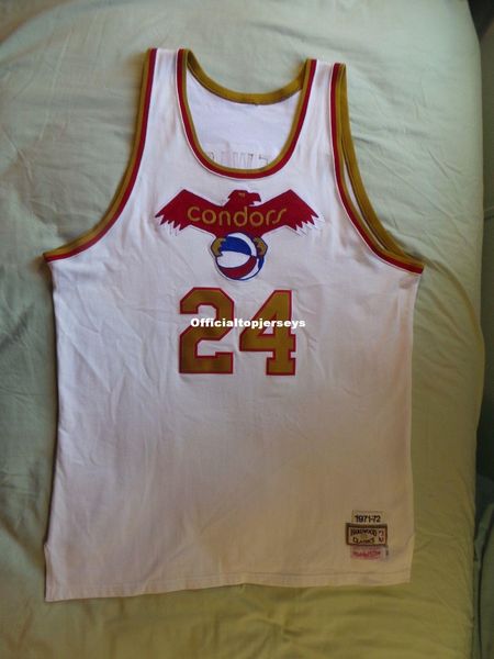 

mitchell ness m&n pittsburgh condors aba jersey #24 mike lewis usa mens vest size xs-6xl stitched basketball jerseys ncaa, Black;blue