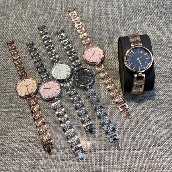 

2020 new fashion lady quartz watch elegant women dress relogio luxury rose gold stainless steel popular wristwatches, Slivery;brown