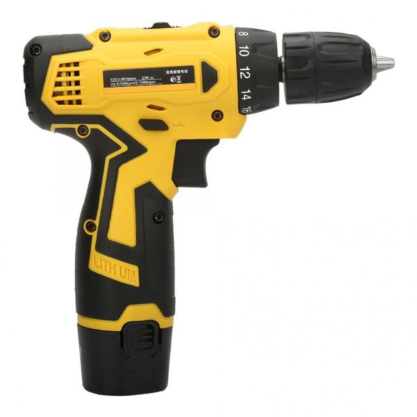 

12v 80w rechargeable cordless electric screwdriver household lithium electric drill 100-240v eu plug
