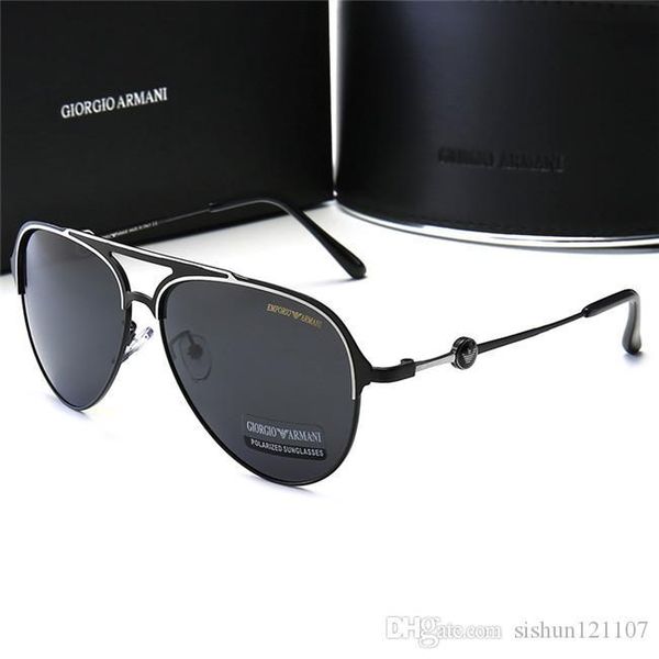 

2019069 luxury- classic pilot sunglasses designer brand mens womens sun glasses eyewear metal glass lenses with boxs, White;black