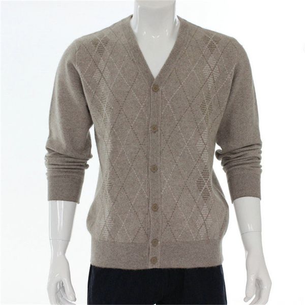 

new arrival 100%goat cashmere argyle thick knit men fashion cardigan sweater dark blue 4color s/2xl, White;black
