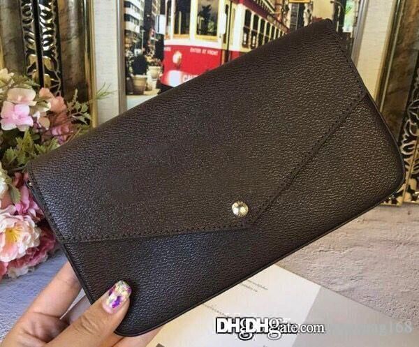 

fashion classic women designer bag print flowers 3 in 1 chain bag genuine leather card wallet crossbody purse shoulder messenger wallet