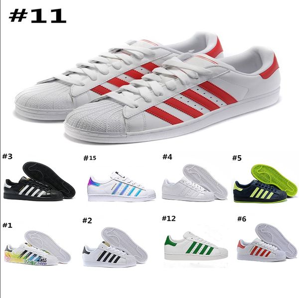 

2018 new originals superstar white hologram iridescent junior superstars 80s pride sneakers super star women men sport running shoes 36-45