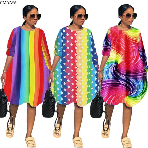 

2019 new autumn women rainbow stripes dot print long sleeve lantern bodycon dress night club party dresses vestido glbl7329, Black;pink