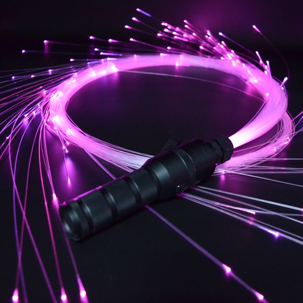 

led волоконно-оптический space whip 360 ° поворотный super bright light up rave игрушки edm потока космического танца кнут этап новизна свет