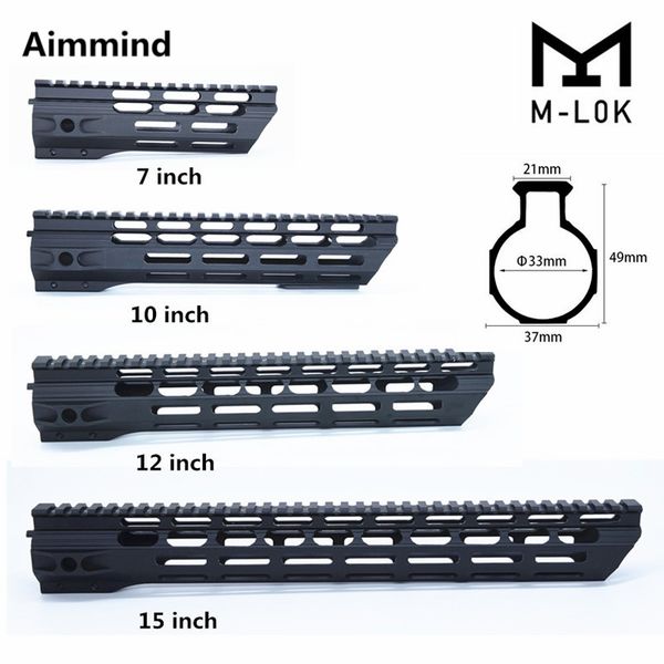 

mlok handguard float super slim ar 15 m-lok handguard quad rail w/ nut fit .223 for m lok handguard
