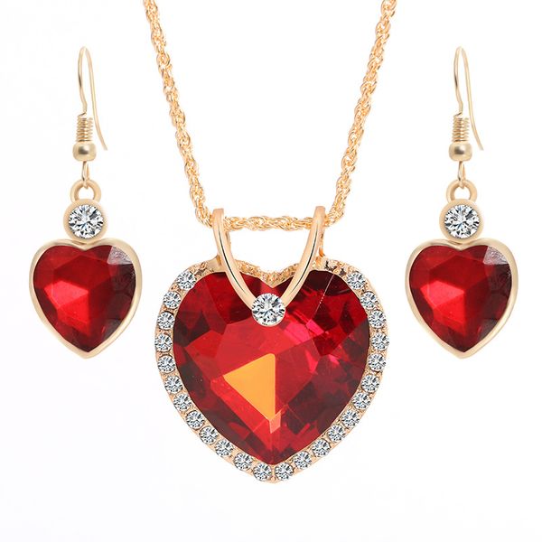 

ювелирные наборы роскошный дизайнер женщины свадьба обручальное сделано сплавом с кристаллическим украшением слышит для подарка jstz080, Silver