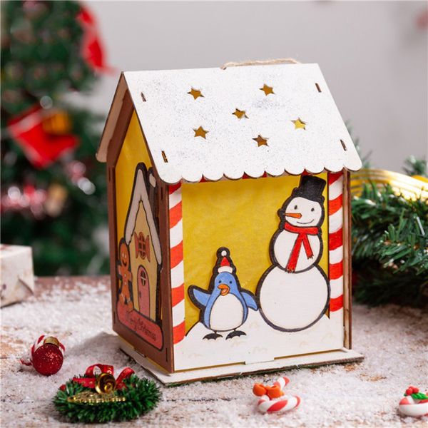 Regali Di Natale Fatti Dai Bambini.Acquista Regali Fatti A Mano Decorativi Carino Natale Fatto A Mano Fai Da Te Casa In Legno Chalet Bambini Natale Home Decoration A 42 15 Dal Hobarte Dhgate Com