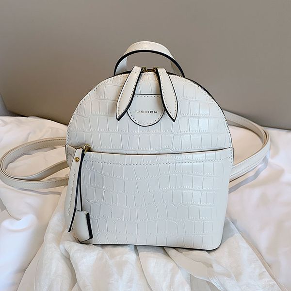 

fashion women backpack female crocodile pattern mini leather shoulder school bag for teenage girls mochila feminina