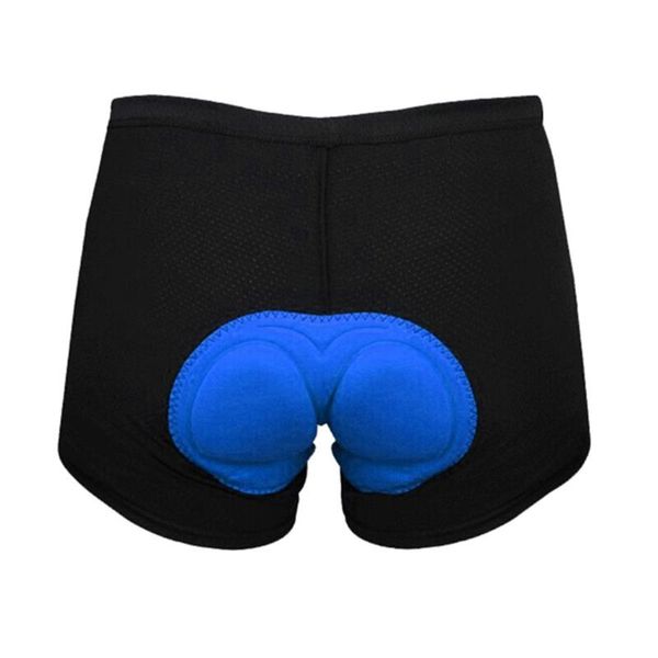 

male padded breathable bicycle cycling underwear shorts riding underpants(silicone type) - black + blue l, Black;red