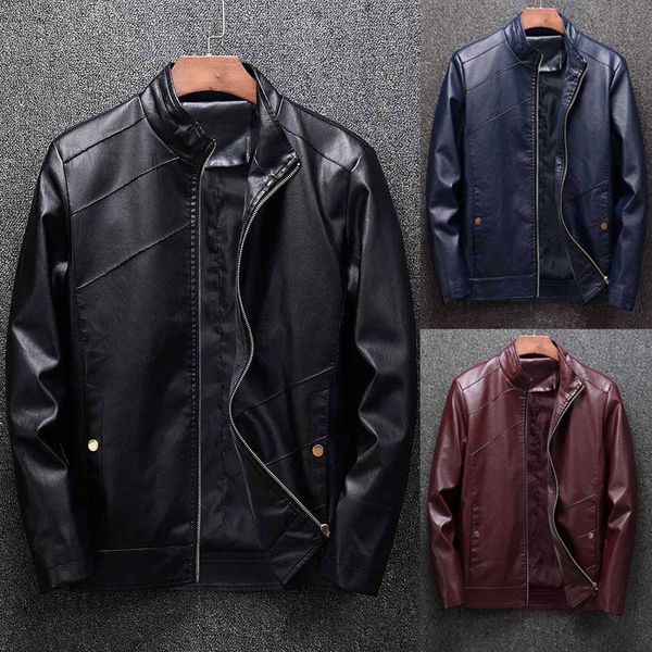 

men winter casual solid color jacket zipper long sleeve coats blouses clothing us size up to 3xl hip hop slim fit pilot, Black;brown