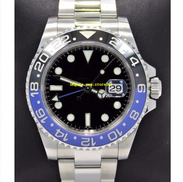 

5 style 04 mens watches 40mm stainless gmt black ceramic 116710 116713 126710 116718 mechanical automatic asian movement 2813, Slivery;brown