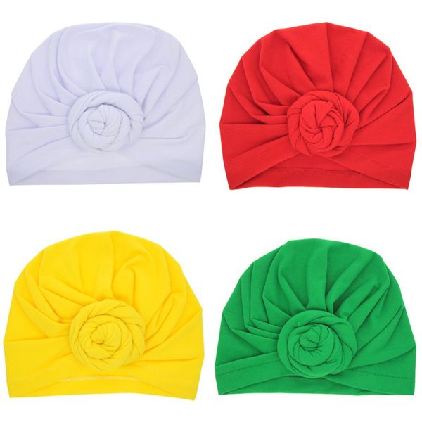 

knot spring hats caps with winter decor kids knot hair accessories turban girls wraps kids children head baby beanie wjxuc, White;black