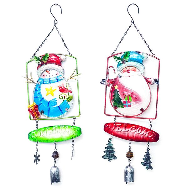 

christmas bell red santa claus tree hanging pendant wind chime door hanging decor christmas tree decorations xmas