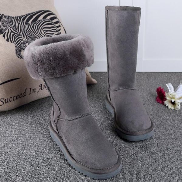 Heißer Verkauf – klassische hohe Damenstiefel, Damenstiefel, Schnee- und Winterstiefel, Lederstiefel, Drop-Shipping