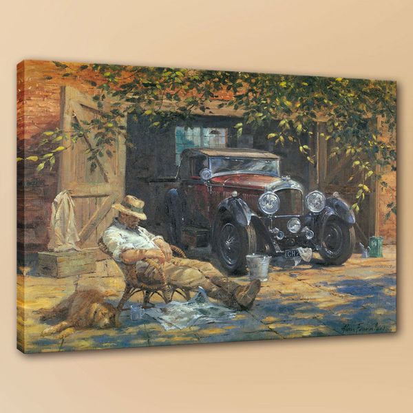 

alan fearnley retro car on sunday morning hand painted art oil painting on canvas home decor wall art picture 190822