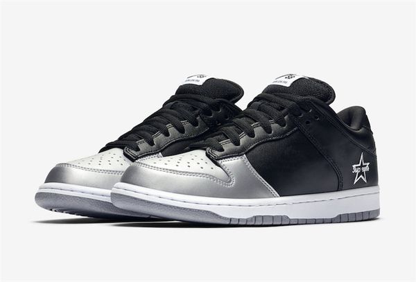 

лучшие качества new originals sb dunk low мужчины женщины повседневная обувь скейтборд black silver аутентичные спорт кроссовки ck3480-001