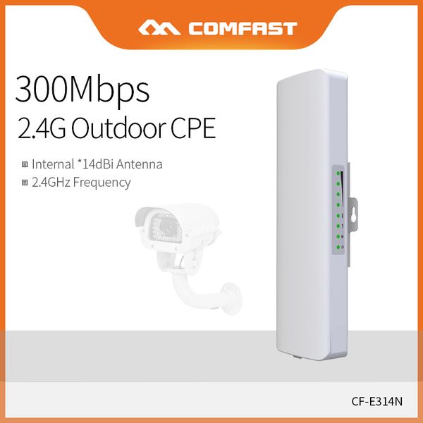 

comfast outdoor cpe bridge 300mbps long range extender 3km 2.4g wi-fi antenna 2*14dbi nanostation cf-e314nv2