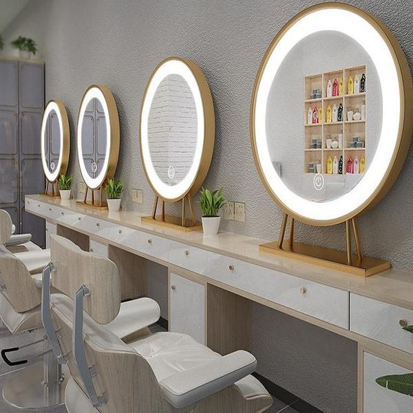 

the nordic red ins make-up mirror with led light vanity gold large circular tieyi mirror deskdeskbedroom