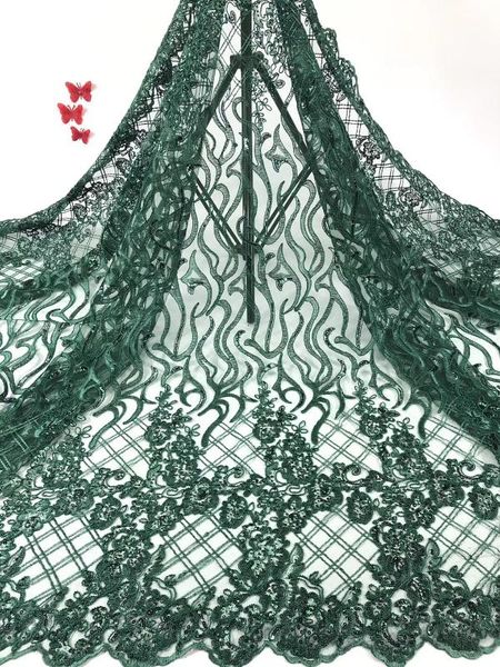 

green african lace fabric 2020 seuqins lace french nigeria tulle fabric for somer g0077, Pink;blue