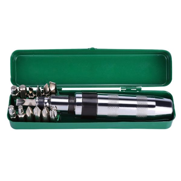 

new 14pcs/set multi-purpose impact screwdriver set driver heavy duty chisel bits tools socket kit reversible hand tool set with