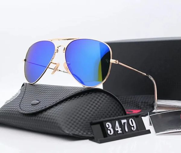 

mens sunglasses model 3479 folding aviation sun glass uv400 lenses for man woman with leather case packages & all accessories, everything, White;black
