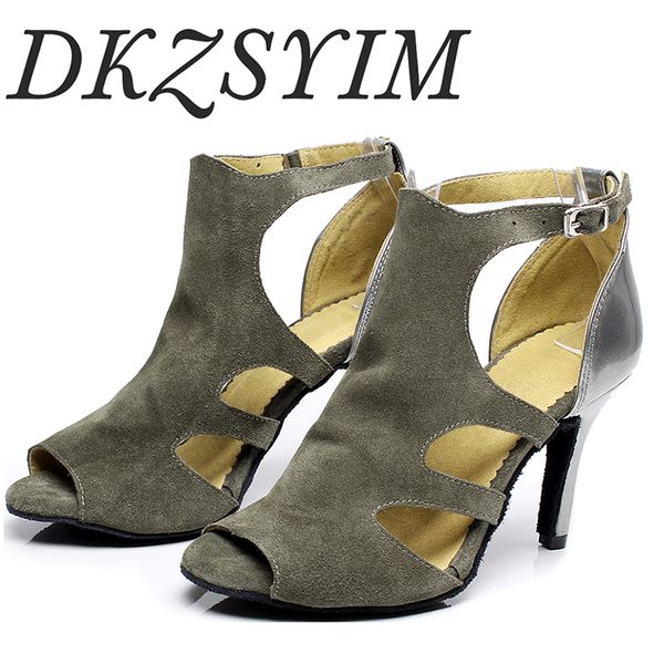 

dkzsyim selling discounts sale jazz salsa ballroom latin dance shoes for dancing women training ladiessuede 6-10 cm boots
