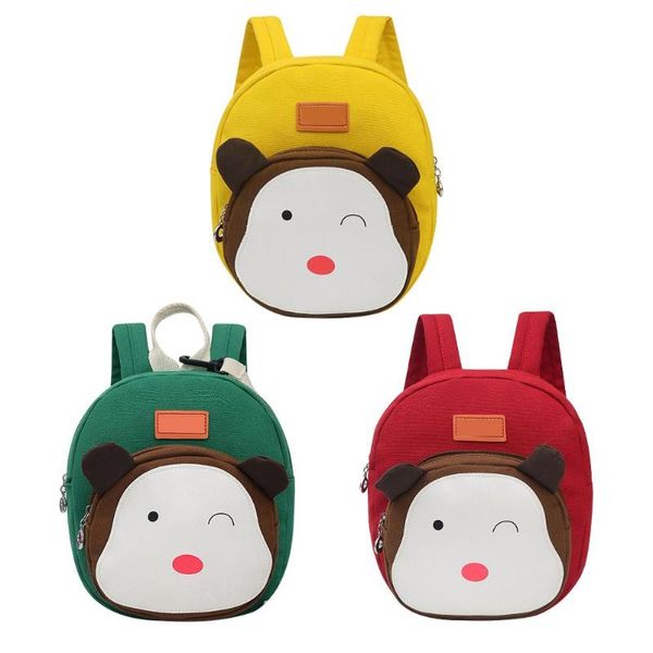 

kid children new zipper backpack cute hit color animal backpacks kids casul school bags nylon anti-lost knapsack