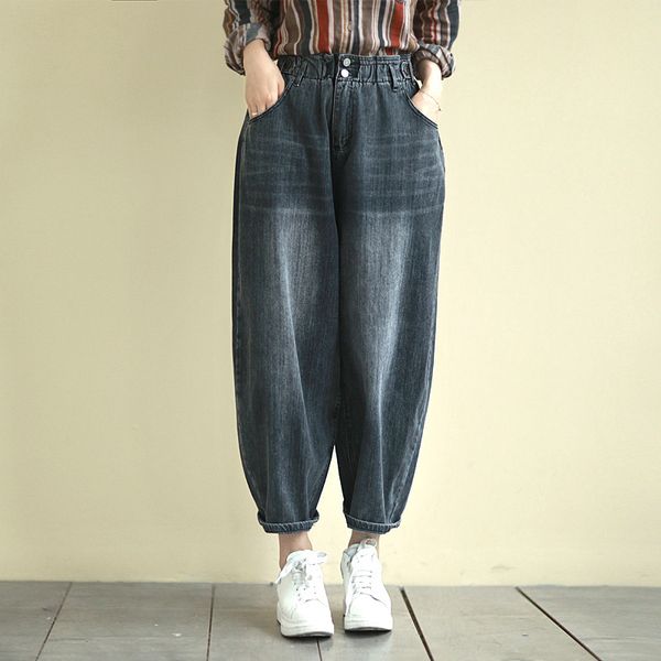 

original 2020 spring new super awesome version loose loose shape was thin wild wash nine points to send belt 8320, Blue