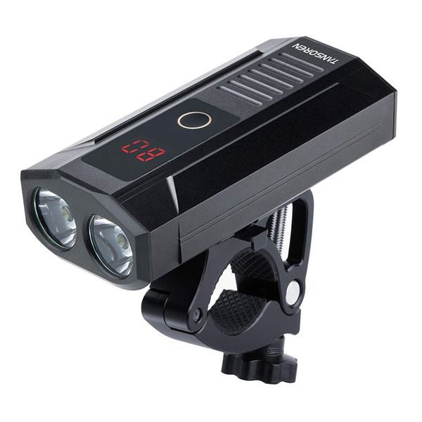 

bike headlight led display usb rechargeable bicycle light water resistant front light compatible with mountain kids street bikes