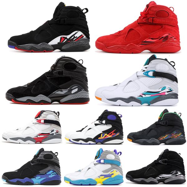 

8s men basketball shoes south beach 3m reflective bugs bunny valentines day raid aqua 3peat playoff mens trainers sports sneaker parce 7-13