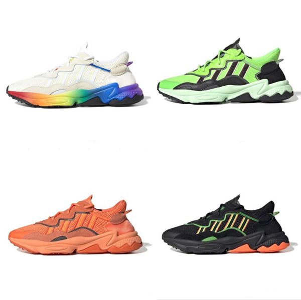 

2019 original ozweego running shoes for man woman 3m reflective triple black yellow athletic mens sports sneakers trainers