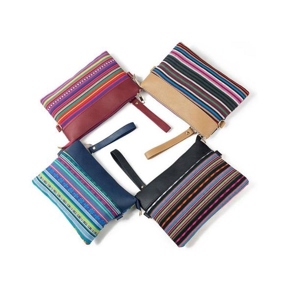 

designer-women handbag shoulder bag crossbody sling nylon stripe bohemia envelope small bags handbags 88 sale-wt