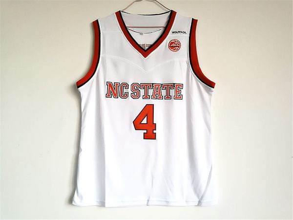 

nc state wolfpack #4 jr smith college basketball jerseys - white, Black